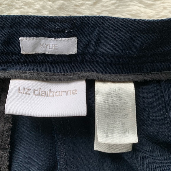 womens Liz Claiborne pleated straight-leg chinos - Picture 7 of 8
